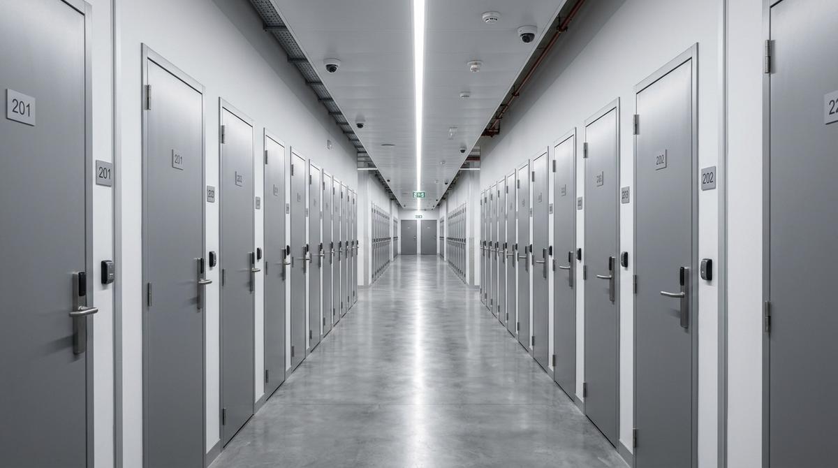 Instalaciones modernas y limpias de un centro de guardamuebles y trasteros seguros en Málaga.
